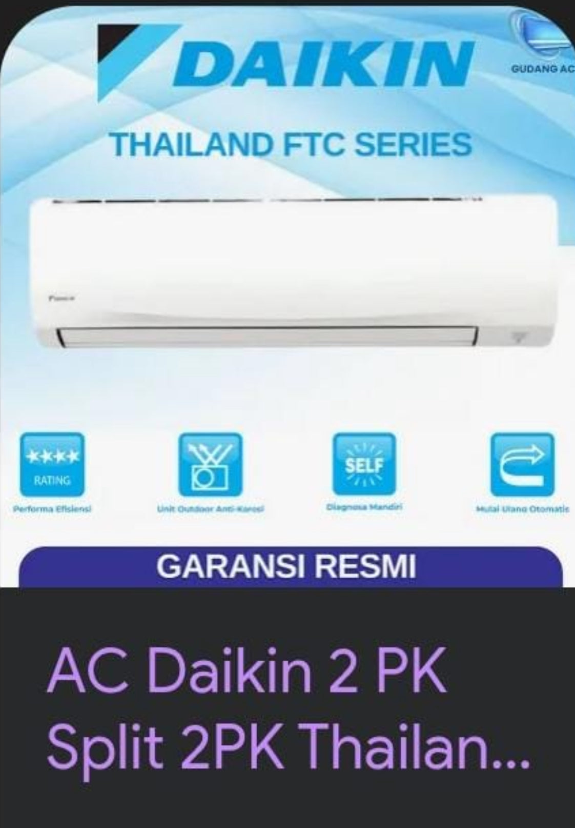 AC Daikin / Harga (Rp 25.200.000)